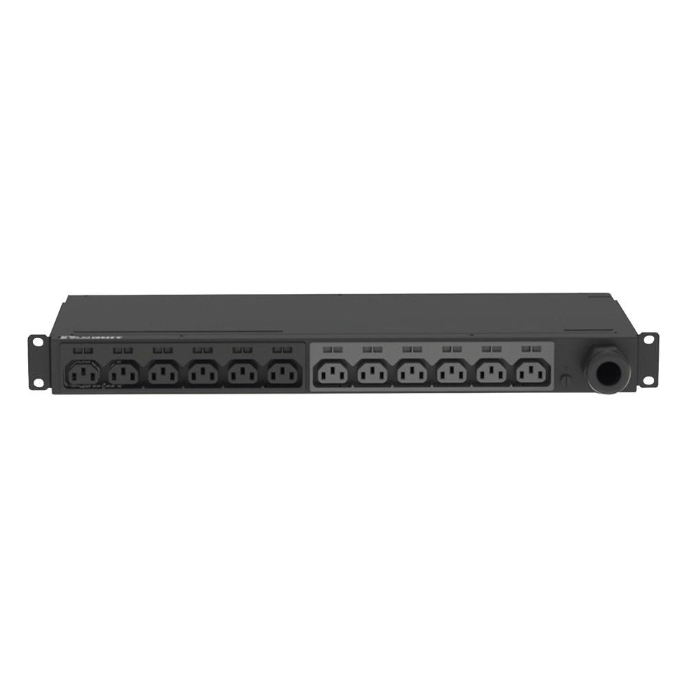 PDU Básico para Distribución de Energía, Enchufe de Entrada NEMA L6-30P, Con 12 Contactos C13, Instalación Horizontal de 19in, 1UR, 30 Amp, 208 Vca