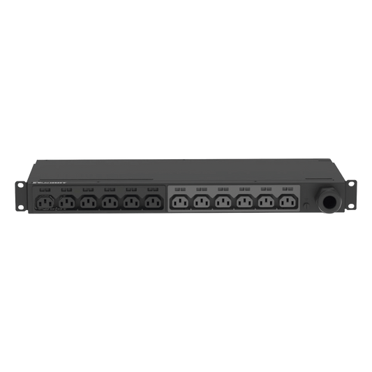 PDU Básico para Distribución de Energía, Enchufe de Entrada NEMA L6-30P, Con 12 Contactos C13, Instalación Horizontal de 19in, 1UR, 30 Amp, 208 Vca