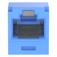 Conector Jack RJ45 Estilo TG, Mini-Com, Categoría 6A, Con Gel Resistente a la Corrosión, de 8 Posiciones y 8 Cables, Color Azul