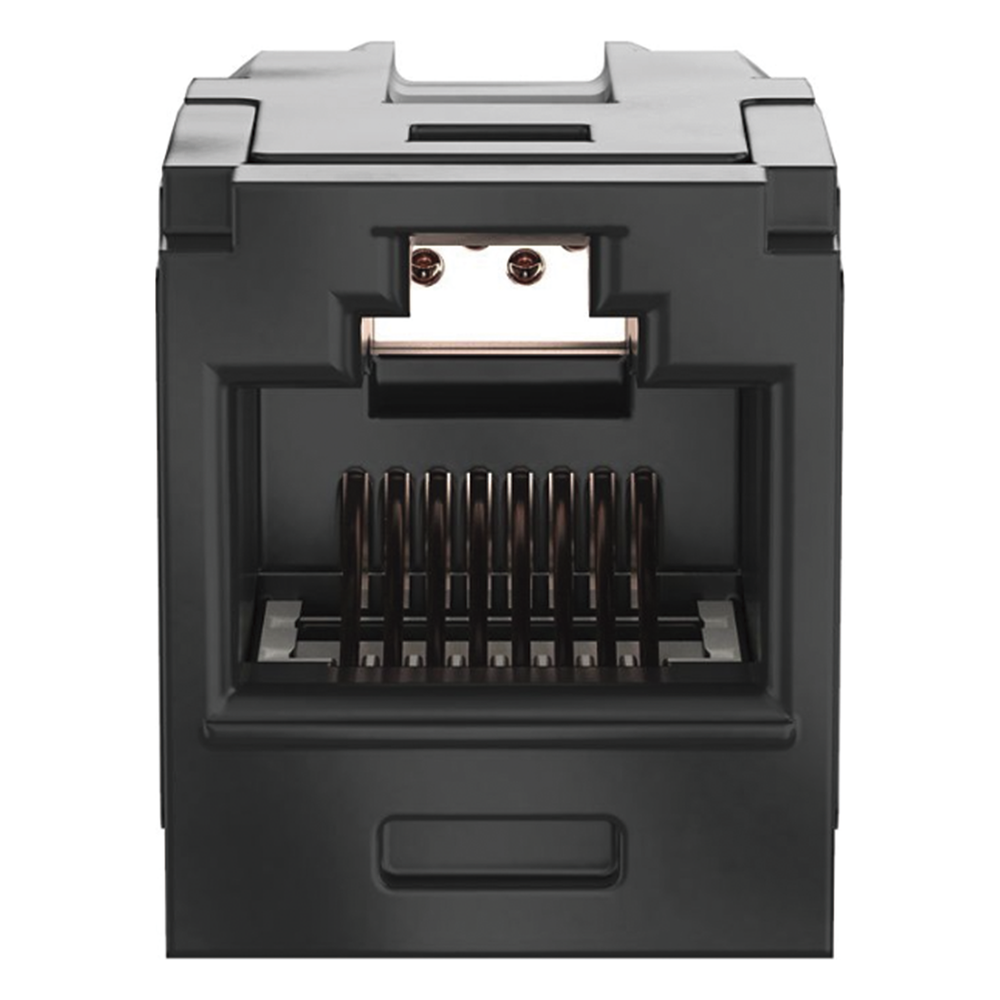 Módulo Acoplador RJ45 a RJ45, Mini-Com, Categoría 6A, Color Negro