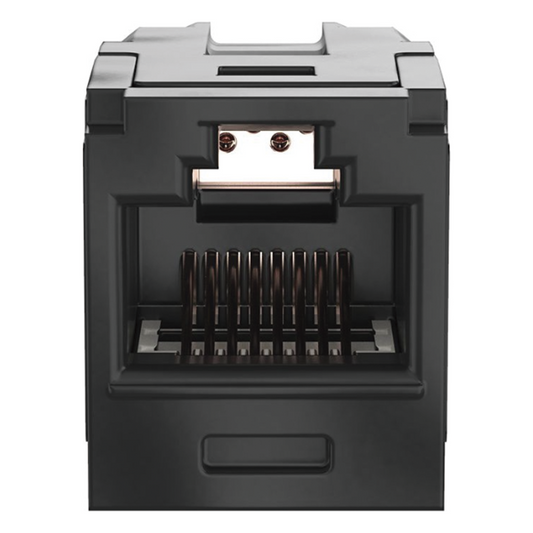 Módulo Acoplador RJ45 a RJ45, Mini-Com, Categoría 6A, Color Negro