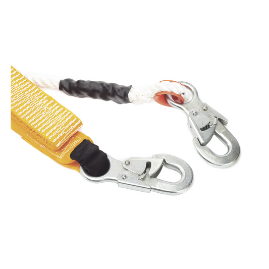 Amortiguador con Cable de Protección de  Nylon y 2 Ganchos de Seguro Doble.
