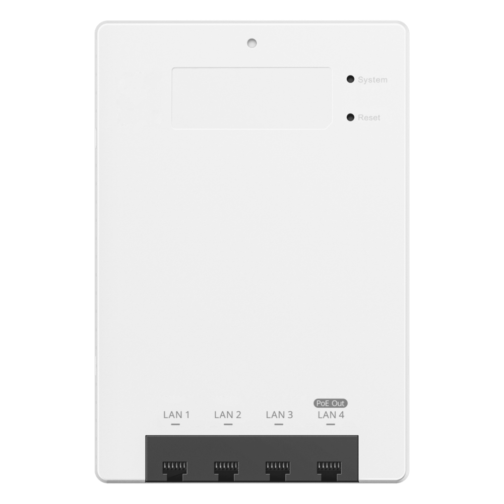 Punto de Acceso Mesh Wi-Fi 6 para interior en pared, hasta 320 usuarios ideal para Hotelería u Oficina.