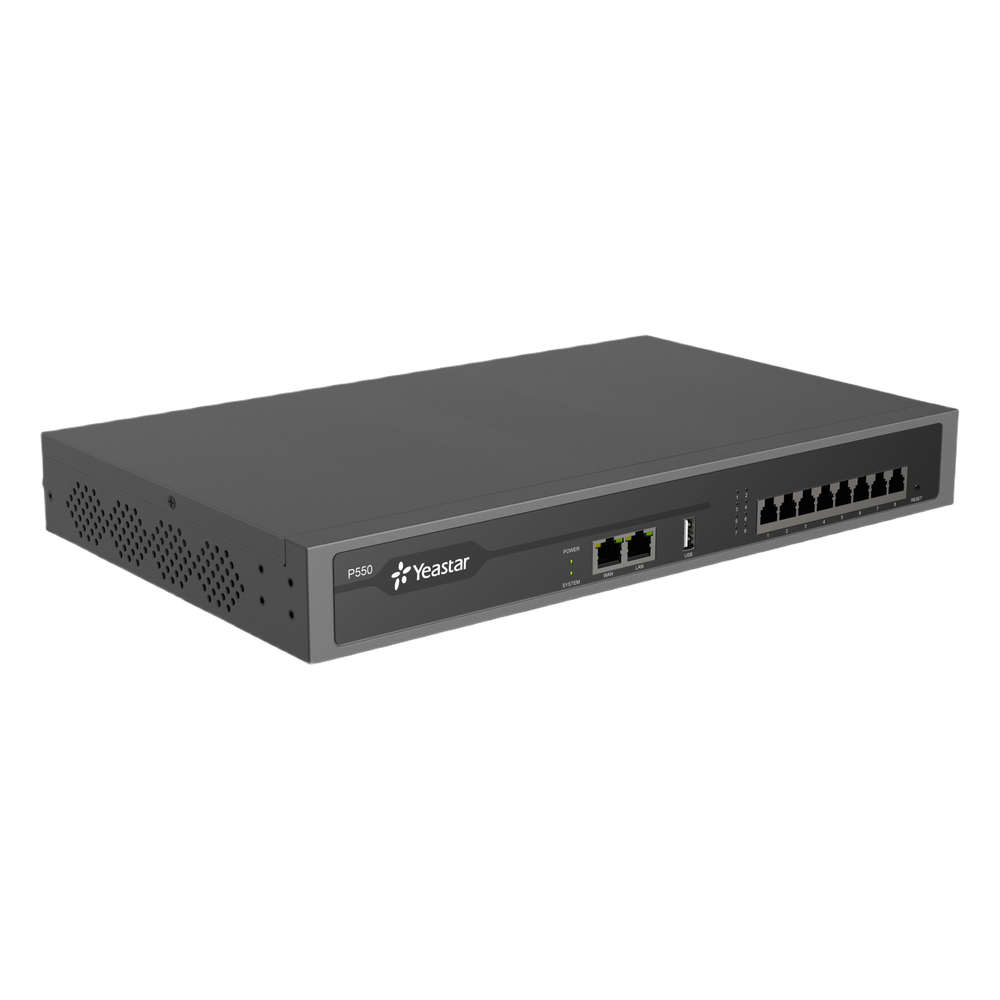 Conmutador IP PBX Enterprise / 50 Extensiones / 25 Llamadas Simultáneas / Hasta 8 Puertos FXO/FXS / Call Center Integrado / Omnicanal WhatsApp, Facebook y SMS / Transcripción y Resumen IA / Linkus UC