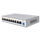 Switch PoE / Administración en la nube / Con 8 puertos 10/100 Mbps PoE af/at / 2 Puertos Uplink 10/100/1000 Mbps / Presupuesto 100 W / PoE hasta 250 metros / Soporta protocolo ONVIF