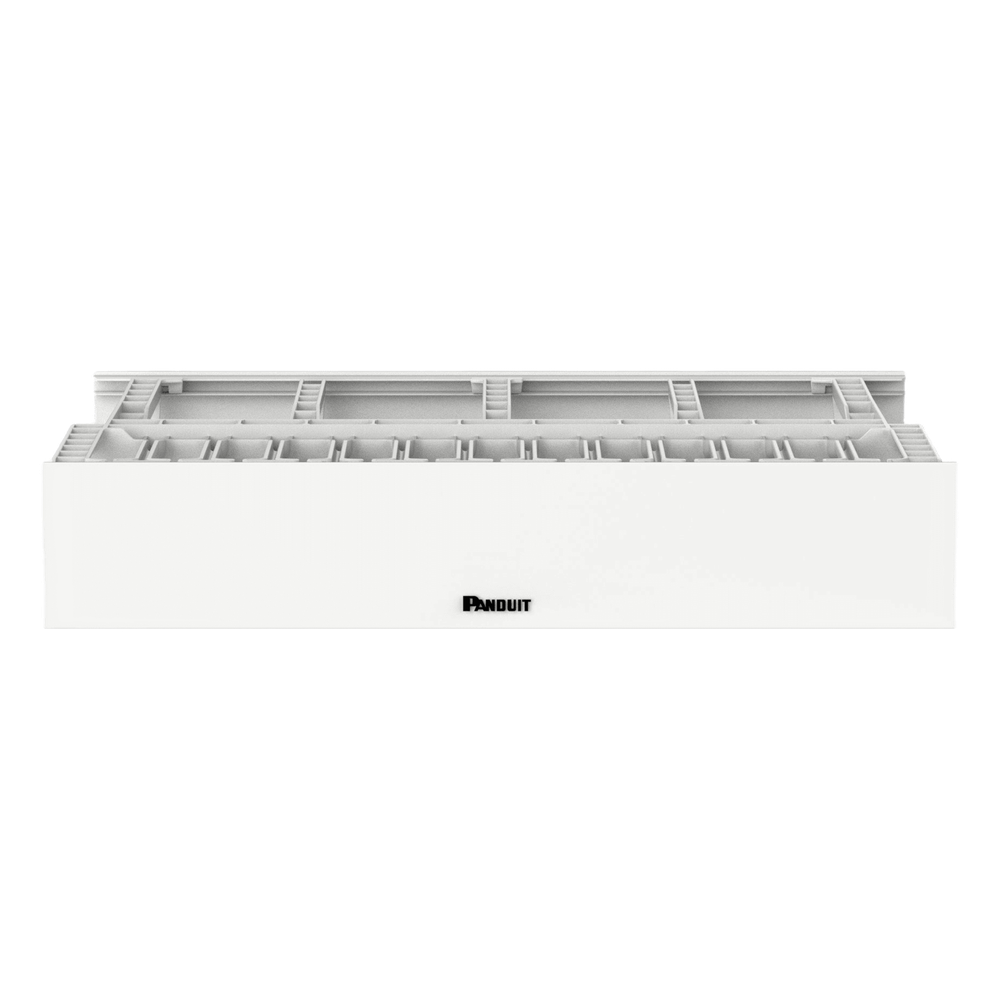 Organizador de Cables Horizontal NetManager de Alta Densidad, Doble (Frontal y Posterior), Para Rack de 19in, 2UR, Color Blanco