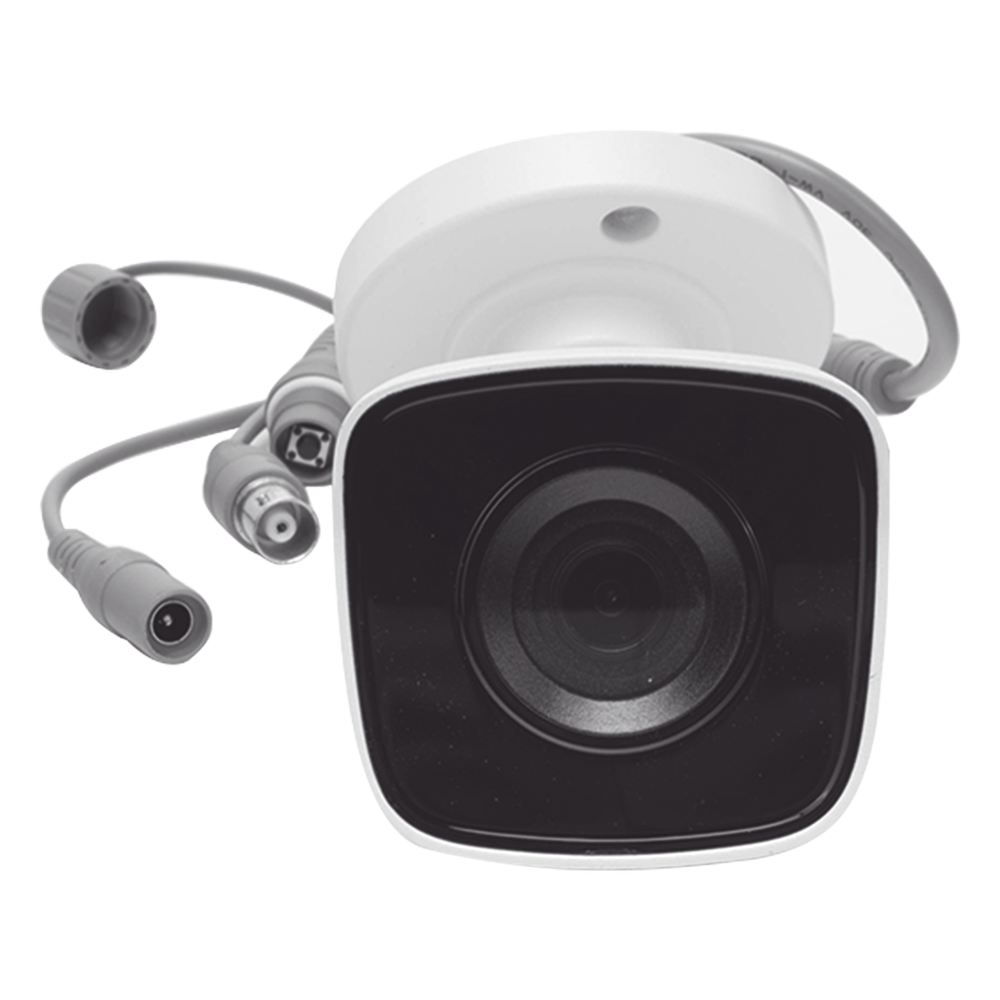 Bala TURBOHD 2 Megapíxeles (1080p) / METALICA / Gran Angular 103° / Lente 2.8 mm / IR EXIR Inteligente 20 mts / Exterior IP66 / TVI-AHD-CVI-CVBS