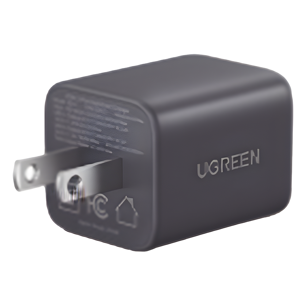 Cargador rápido GaN 1A1C de 20 W y 2 puertos