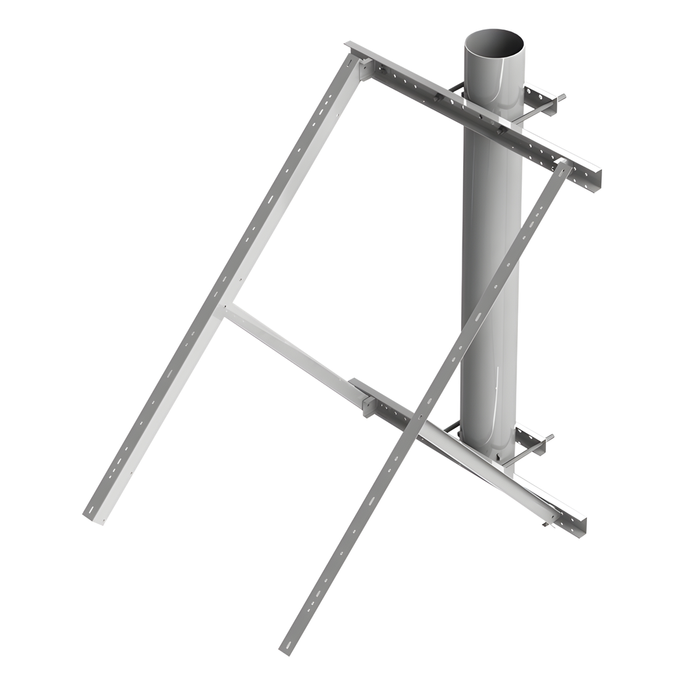 Montaje para Panel Solar de Poste o Torre Galvanizado Electrolítico (Ver Compatibilidad).