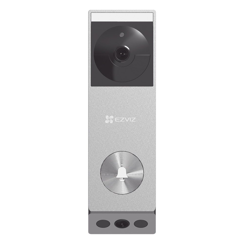 Doorbell de Batería Recargable con Transformador de 5Vcc o Panel Solar (Incluye Panel) / 3 megapíxel / Doble Lente / Protección IP65 / Audio de Dos Vías
