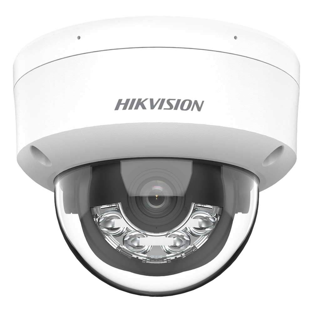 [Dual Light] Domo IP 8 Megapixel (4K) / Lente 2.8 mm / 30 mts IR + 30 mts Luz Blanca / Micrófono Integrado / IK08 / ACUSENSE Lite / Exterior IP67 / H.265 / PoE / ONVIF