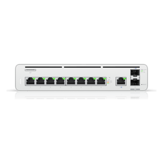 Consola UISP de Ubiquiti / Gateway y Switch de Red Gigabit / Controlador con Plataforma UISP para gestión remota de WISP (airMAX, airFiber, uFiber, LTU, edgeMAX, airCube) / 128 GB SSD / (1) WAN 1GbE / (1) WAN SFP+10G / (8) puertos LAN GbE RJ45