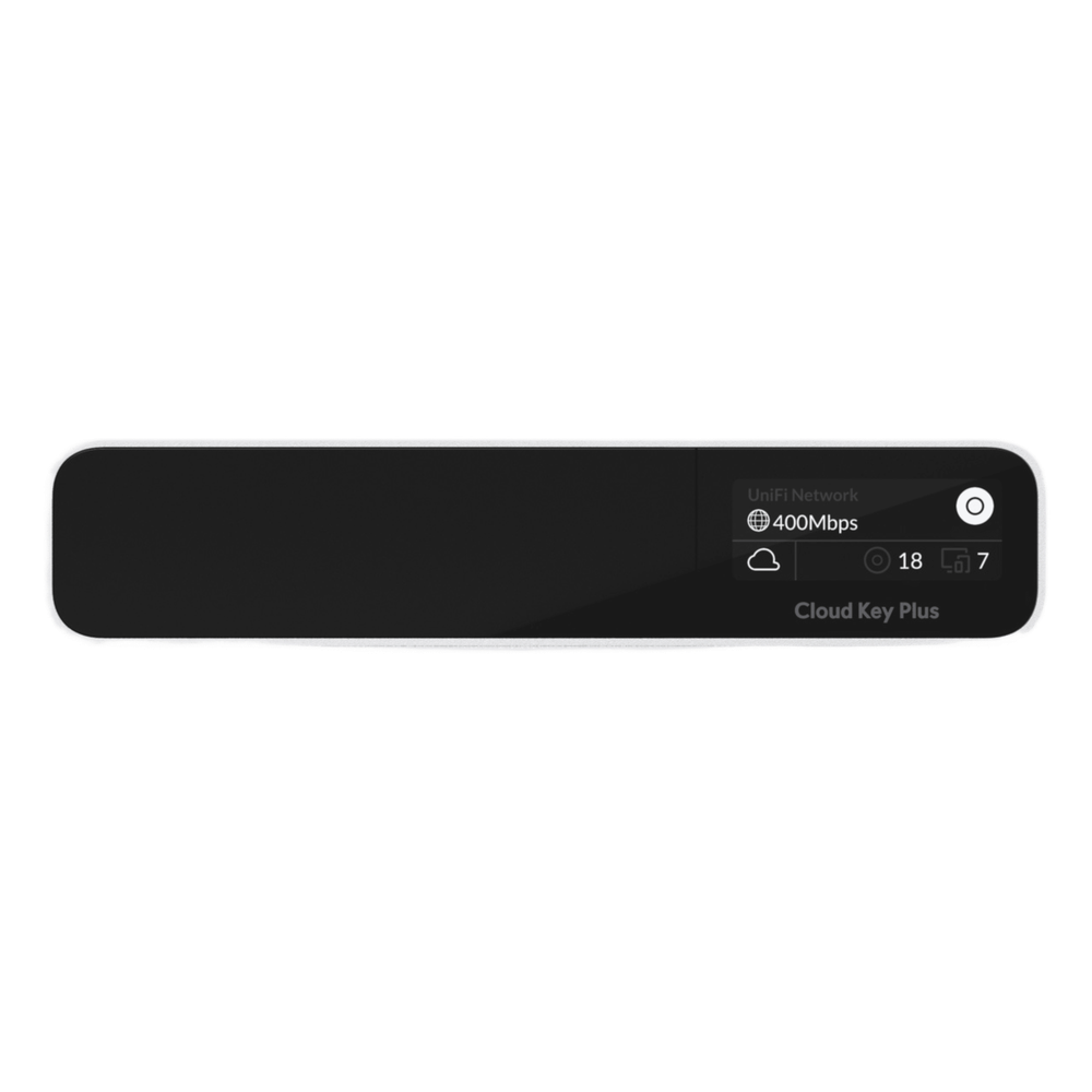UniFi OS Console Cloud Key Gen2 PLUS SSD / Administra todas las líneas UniFi / Memoria SSD 1TB / Gestione desde internet o app móvil / Pantalla informativa / Alimentación POE af o adaptador de corriente (NO incluidos)