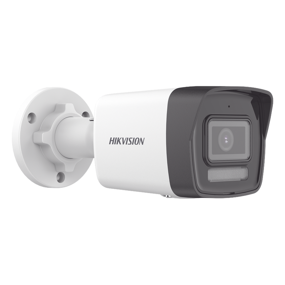 [Dual Light] Bala IP 4 Megapixel / Lente 2.8 mm / 30 mts IR + 30 mts Luz Blanca / Micrófono Integrado / ACUSENSE Lite / Exterior IP67 / H.265 / PoE  / Micro SD