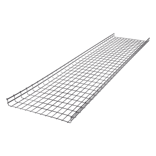 Charola Tipo Malla 66/600 mm, Acabado Electro Zinc, Hasta 630 Cables Cat6, Tramo de 3 Metros
