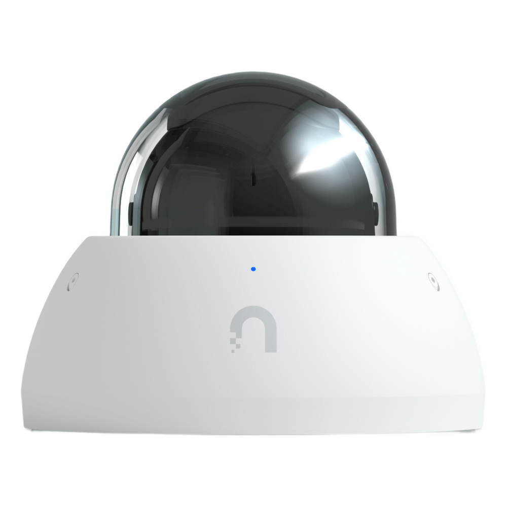 Cámara UniFi Protect G5 AI Dome Blanco, Para Interior o Exterior, 4K (8MPX), Ángulo 109.9°. Visión Nocturna IR Hasta 40m, Detecciones Inteligentes de Rostros y Placas, Audio Bidireccional, Protección IP66, Anti-Vandalismo
