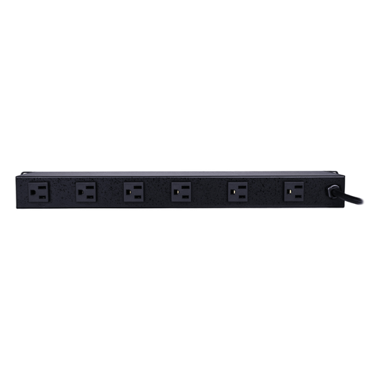 PDU Básico Para Distribución de Energía con Supresor de Picos, Con 12 Tomas NEMA 5-15R Traseras, 1UR, 15 Amp, 120 Vca, 1800 Joules de Protección