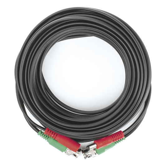 Cable Coaxial (BNC RG59) + Alimentación / SIAMES / 10 Metros (32.81 Pies) / Aleación Cobre + Aluminio CCA / Para Cámaras 4K / Uso Interior y Exterior
