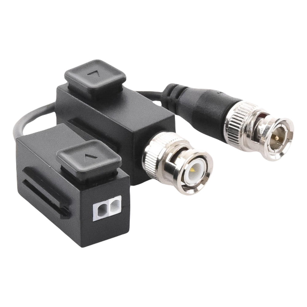 Kit de Transceptor (Balluns) TURBOHD con Boton Push / Hasta 8 MP (4K) / 100% Cobre / Soporta HD-TVI / AHD / CVI / CVBS / Audio por Coaxitron / Datos para Menu de Configurar de Cámaras