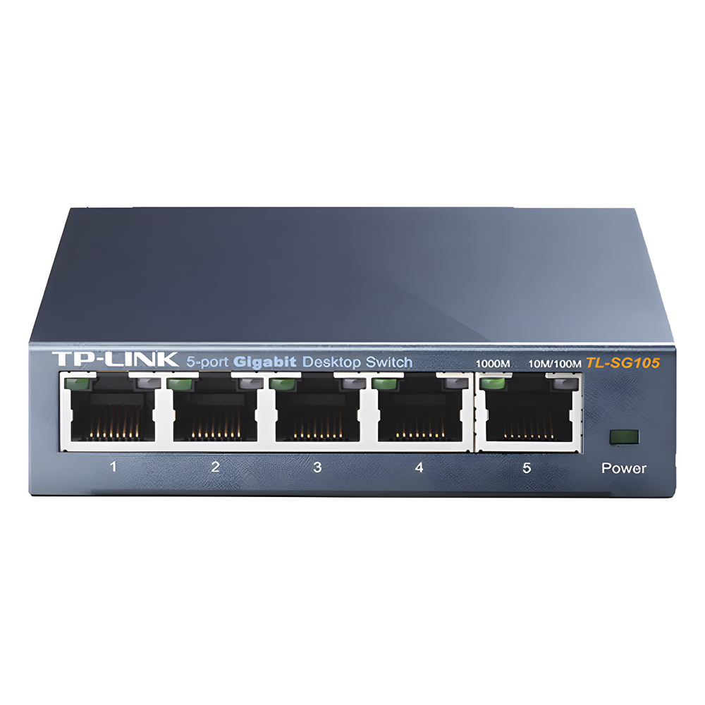 Switch Gigabit no administrable de 5 puertos 10/100/1000 Mbps
