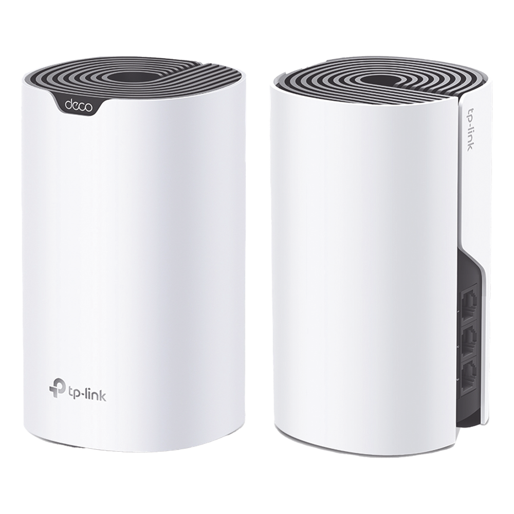 Kit 2 Routers Inalámbricos MESH Interior para Hogar / Doble Banda Wi-Fi 5 AC1900 Mbps / 3 Puerto Gigabit WAN/LAN / 3 Antenas Internas / Administración Mediante la App Deco (iOS, Android)