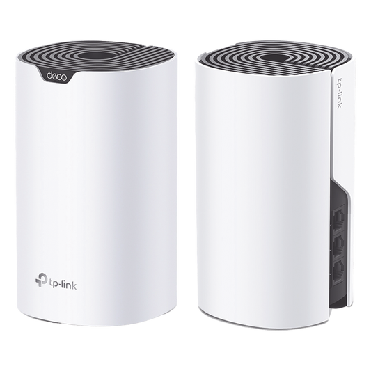 Kit 2 Routers Inalámbricos MESH Interior para Hogar / Doble Banda Wi-Fi 5 AC1900 Mbps / 3 Puerto Gigabit WAN/LAN / 3 Antenas Internas / Administración Mediante la App Deco (iOS, Android)