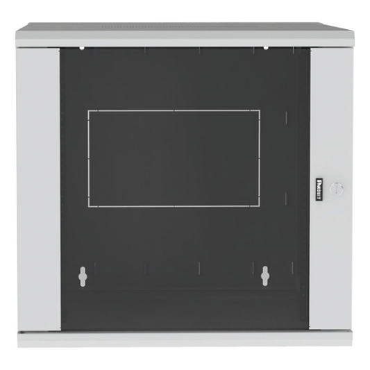 Gabinete PanZone de Montaje en Pared, de 19in, Puerta con Ventana de Seguridad, 12 UR, 762mm de Profundidad, Color Blanco