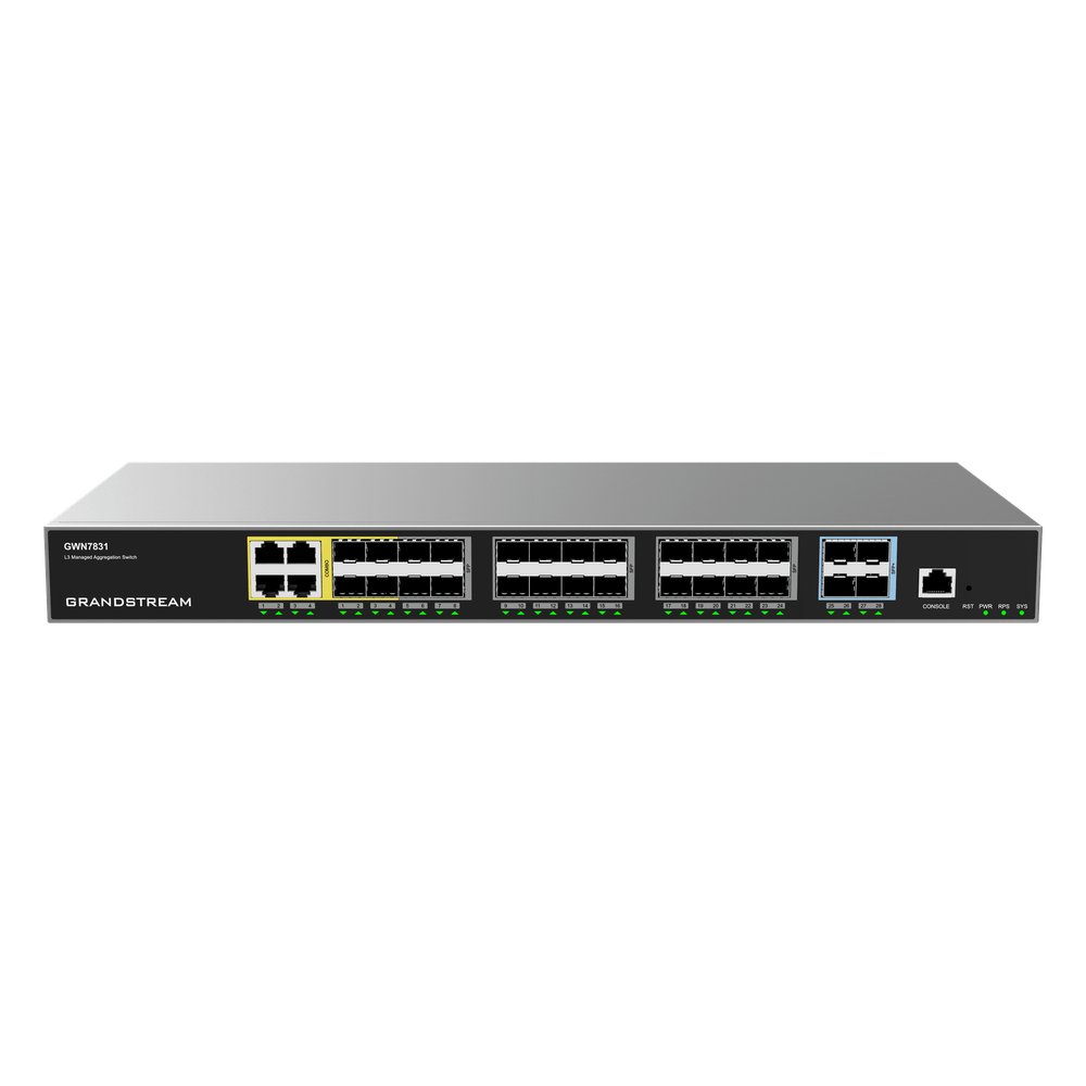 Switch de Agregación Capa 3 Administrable / GWN7830 - GWN7831 - GWN7832 / 48-120 Gbps Throughput / 4-12 Puertos 10G SFP+ / Stacking / Gestión Cloud GDMS / IPv4/IPv6