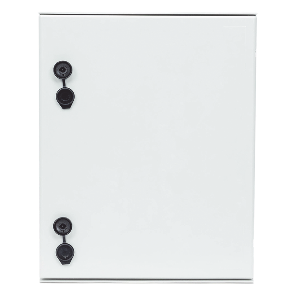 Gabinete de Poliéster IP65 Uso en Intemperie (400 x 500 x 200 mm) con Placa Trasera Interior de Plástico (Incluye Chapa y Llave).