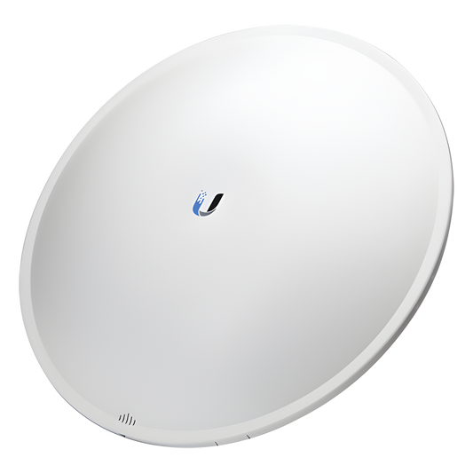 PowerBeam airMAX AC hasta 450 Mbps, frecuencia 5 GHz (5150 - 5875 MHz) con antena tipo plato de 27 dBi, radomo incluido