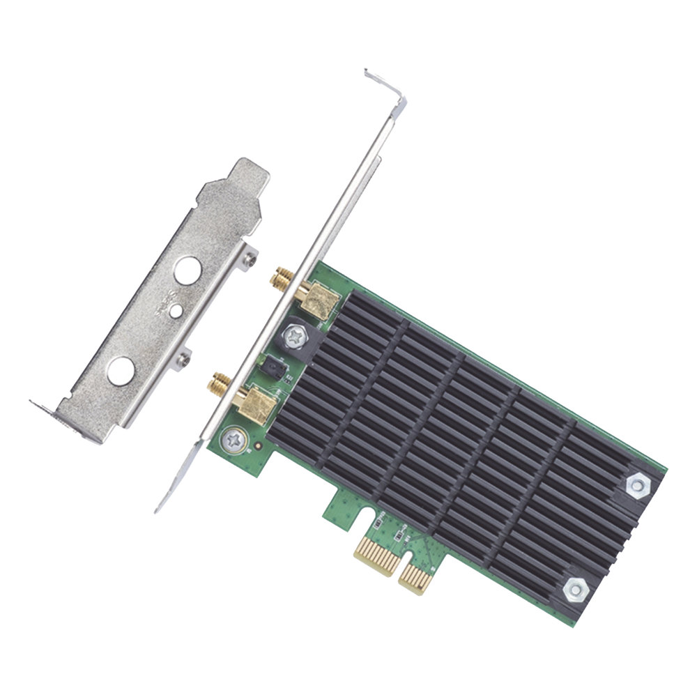 Adaptador  PCI inalámbrico doble banda AC 1200 Mbps / Antena de alta ganancia / Tecnología MU-MUMO 2X2 / Soporte de perfil bajo y Altura completa