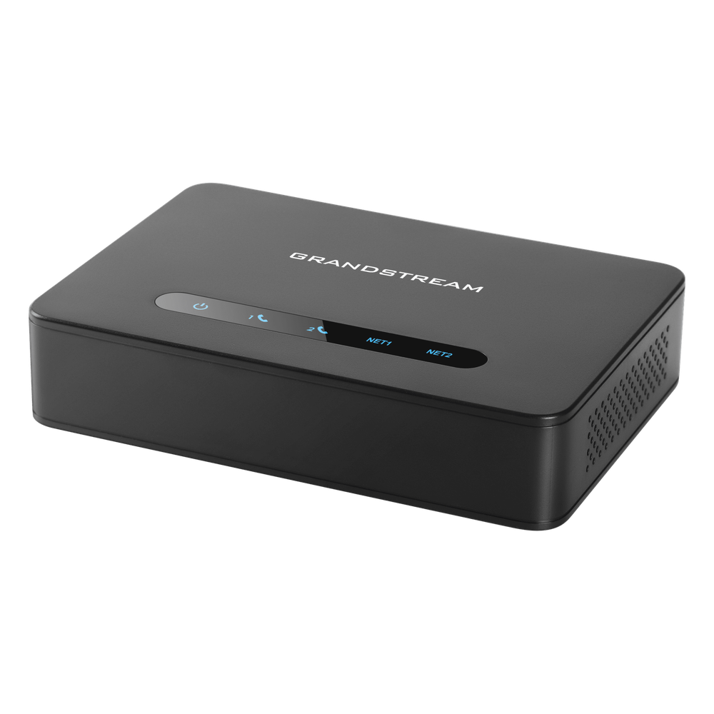 Adaptador de Teléfono Analógico ATA 2 Puertos FXS (Conectar Teléfono Análogo) con Router NAT Gigabit / Compatible SIP / Cifrado AES Reforzado / Calidad de Voz HD / Soporta Fax T.38 / Router NAT Alto Rendimiento