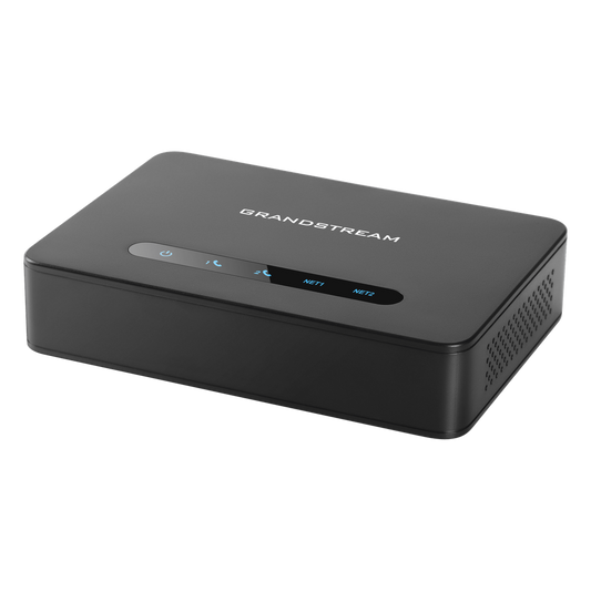 Adaptador de Teléfono Analógico ATA 2 Puertos FXS (Conectar Teléfono Análogo) con Router NAT Gigabit / Compatible SIP / Cifrado AES Reforzado / Calidad de Voz HD / Soporta Fax T.38 / Router NAT Alto Rendimiento