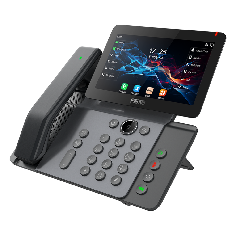 Teléfono IP / Handset Inalámbrico Bluetooth / 20 Líneas SIP / Pantalla IPS Táctil 7" HD / Conferencia 6 Vías / Puertos Gigabit / PoE 802.3af / Wi-Fi 6 / Bluetooth 5.4 / USB 2.0