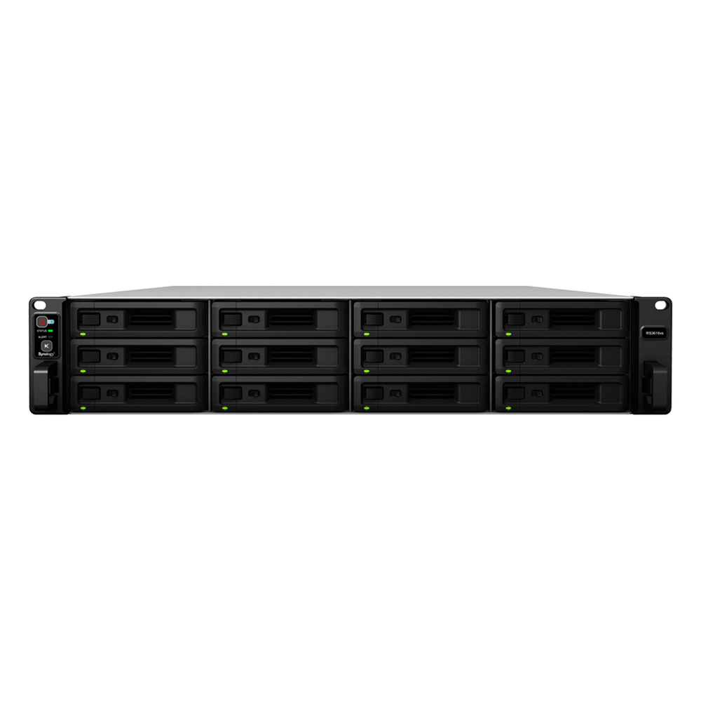 RackStation RS3618xs | Almacenamiento Empresarial | CPU Intel Xeon D-1521 | 12 Bahías | Escalable a 36 Bahías | 8GB DDR4 ECC | 10GbE | Compatibilidad con Virtualización .