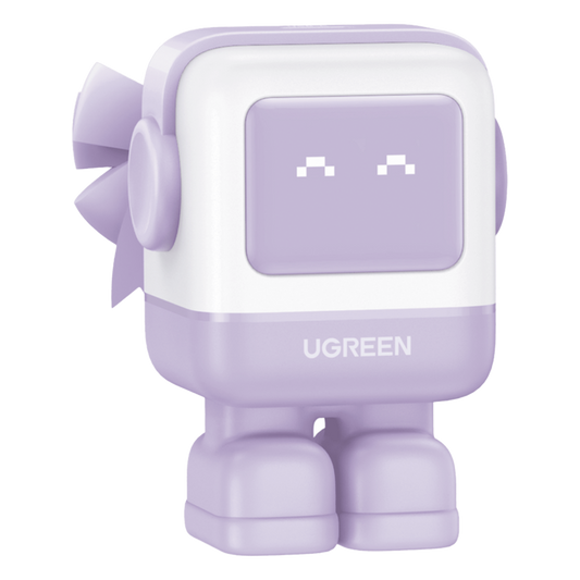 Cargador RobotGaN de 65W Serie UNO | 3 Puertos de Carga Rápida | 2 USB-C | 1 USB-A | PD 3.0 | QC 4.0 | Carga Inteligente | Tecnología GaN II | Zapato Magnético Extraíble | Carcasa Ignífuga | Pantalla LED