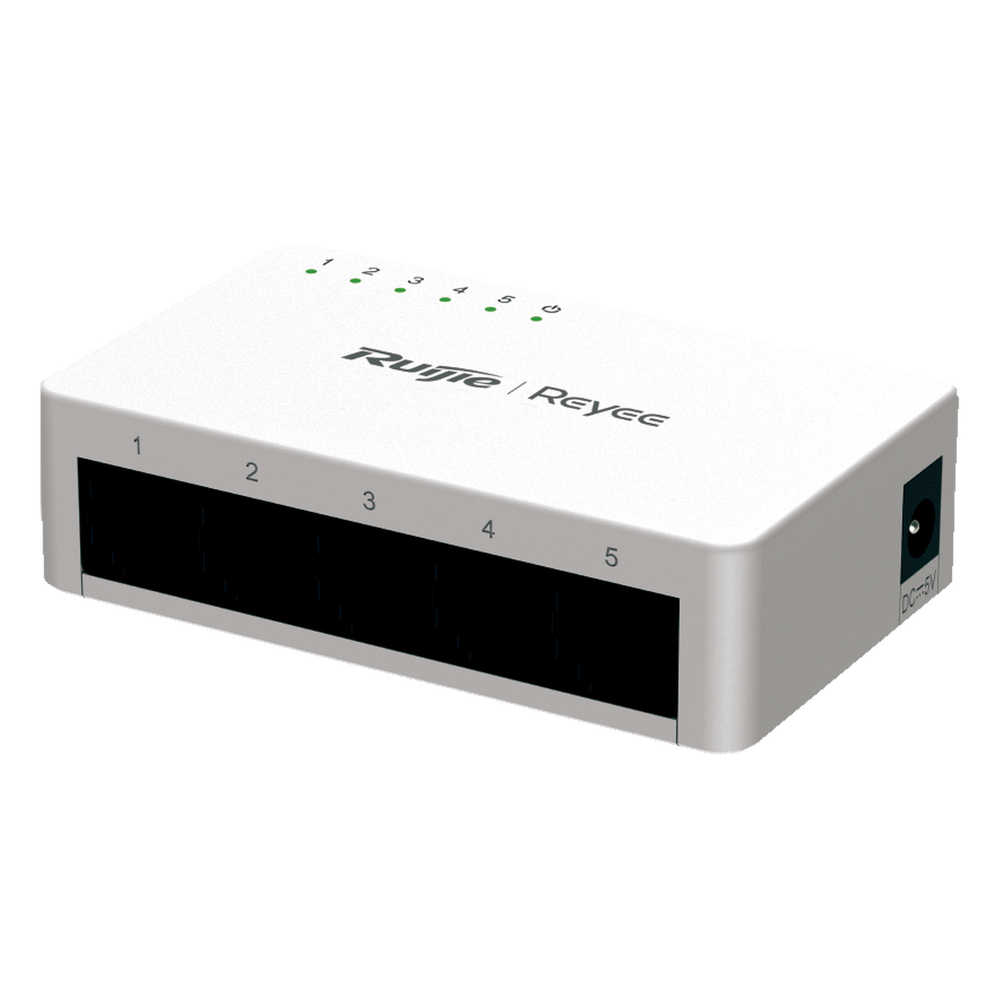 Switch no administrable, Visible en la Topología de la Nube, 5 puertos 10/100 Mbps