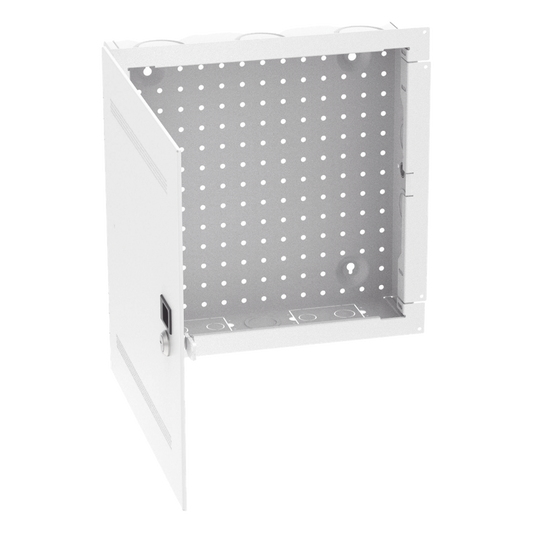 Gabinete Multipropósito de Montaje en Pared, de 14 in de Altura, Con Puerta Reversible, Fabricado en Acero, Color Blanco