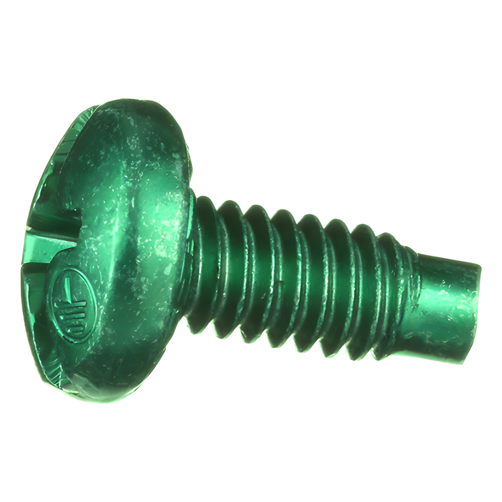 Tornillo de Unión a Tierra, #12-24 x 1/2, Color Verde, Bolsa de 100 Piezas