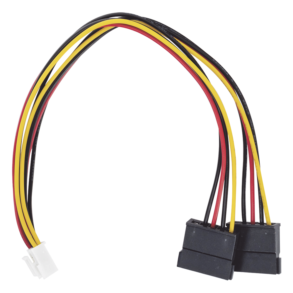 Cable Doble de Corriente SATA / Compatible con DVR's epcom / HIKVISION / 25 cms de Longitud