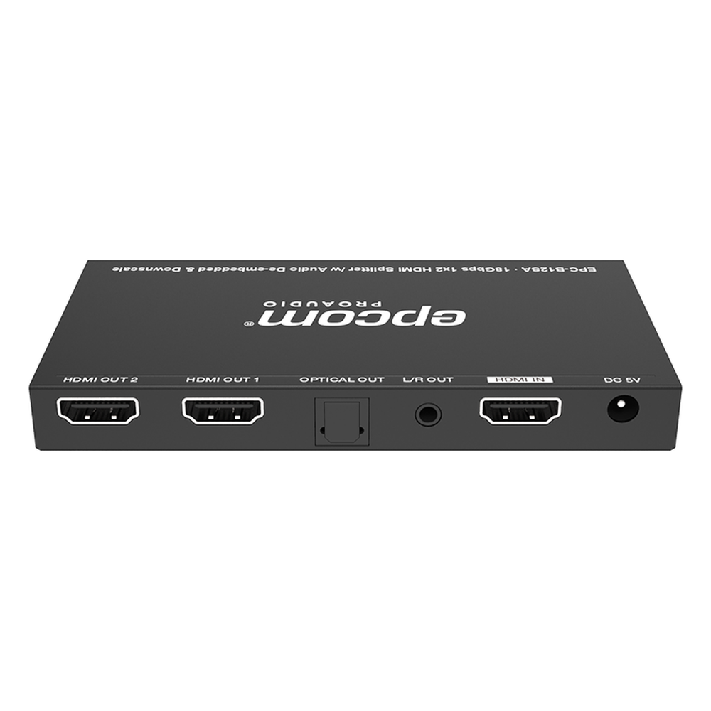 Splitter HDMI 1x2 | 4K@60Hz | Extractor de Audio | Down Scaler | HDR  4:4:4 | EDID | 18Gbps