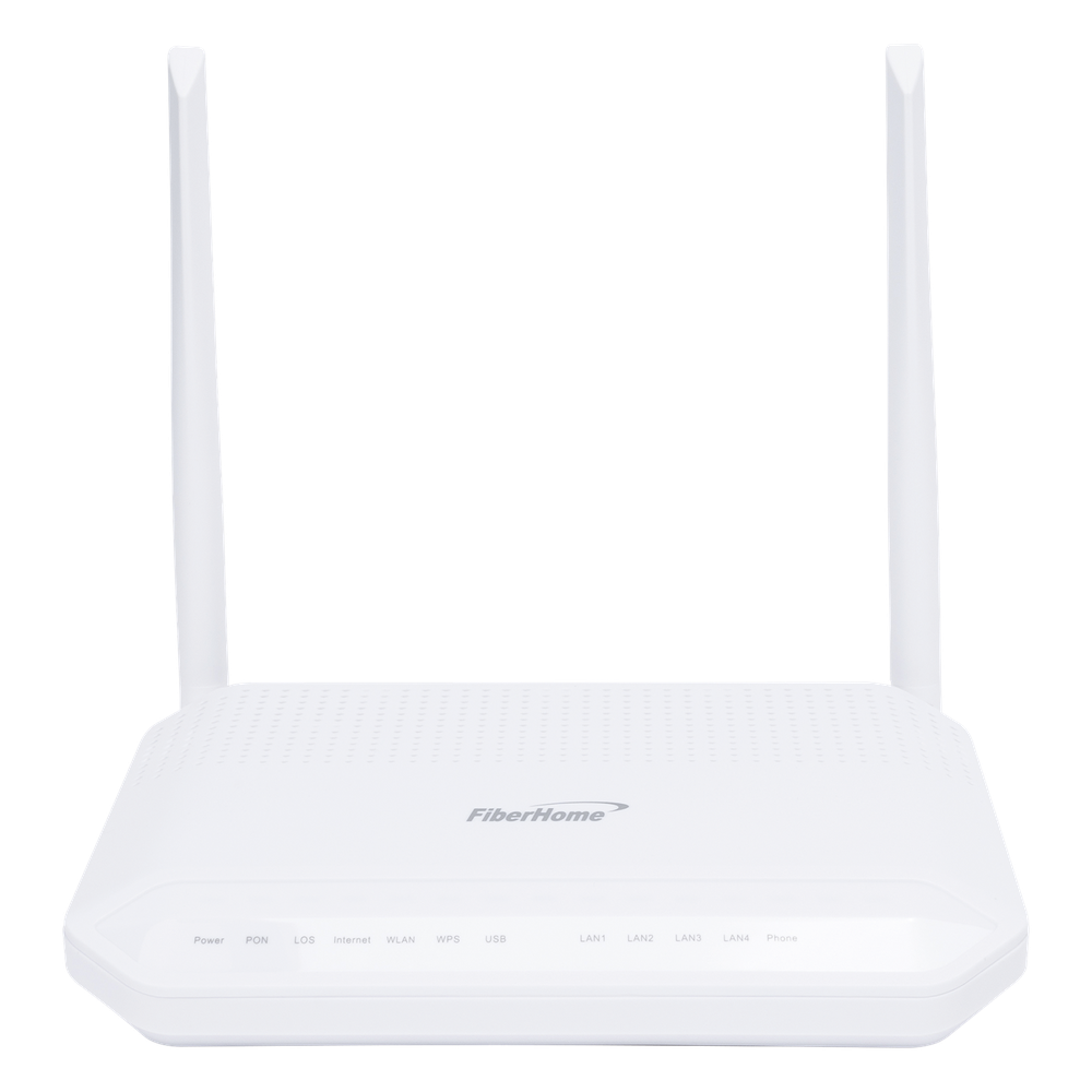ONU GPON WiFi (2.4/5 GHz), 2 Antenas de 5 dBi, Compatible con OLTs de Terceros, MIMO 2x2, 4 puertos Gigabit + 1 POTS + USB, conector SC/UPC, (Gestión WAN desde la Interfaz de la ONU)