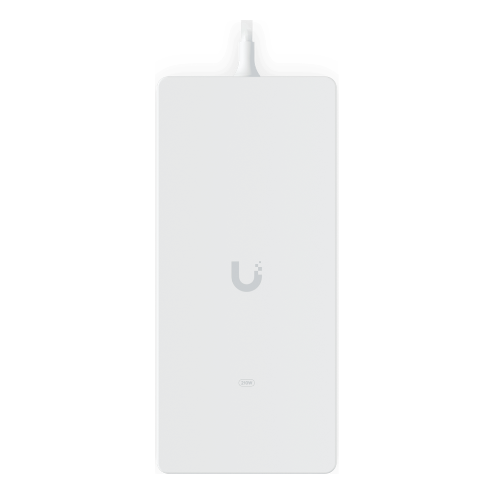 Adaptador de Corriente AC 210W / Entrada 100-240V AC / Salida 54V DC / Compatible con Switches PoE UniFi / Montaje en Pared / Cable AC 1.5m / Compatible con Switches UniFi Ultra, Pro Max 16 POE, y Flex 2.5G 8 POE