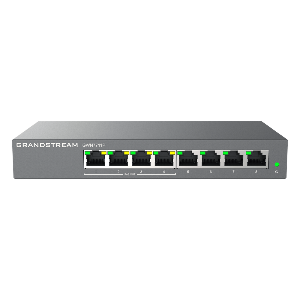 Switch de Red Administrable Capa 2 Lite / 8 Puertos Gigabit Ethernet / 4 Puertos PoE / VLAN / QoS / Snooping IGMP / Montaje en Pared y Escritorio / Compatible con GDMS