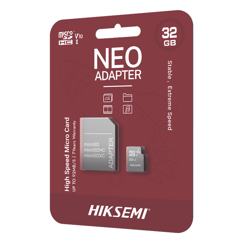 Memoria microSD con Adaptador / 32 GB / Clase 10 / NAND TLC / 92 MB/s Lectura / Multipropósito