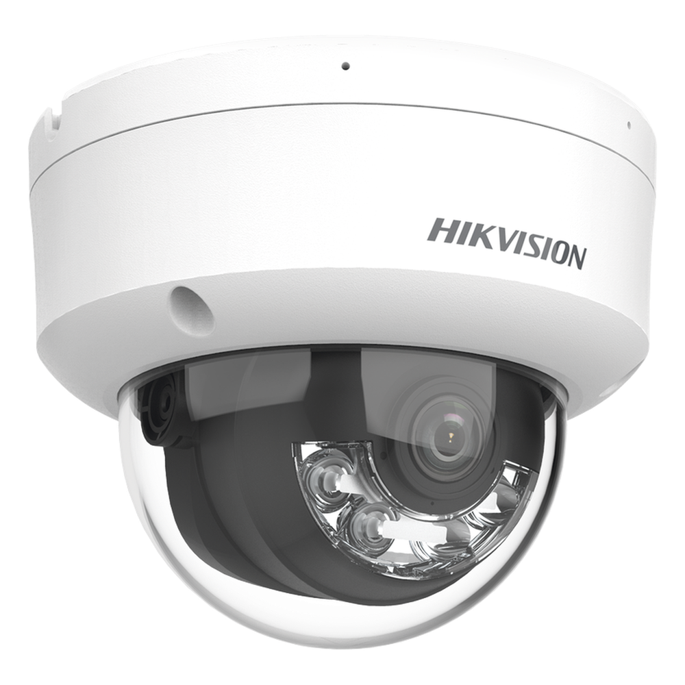 [Dual Light] Domo IP 6 Megapixel / Lente 2.8 mm / 30 mts IR + 30 mts Luz Blanca / Micrófono Integrado / Antivandálico IK08 / ACUSENSE Lite / Exterior IP67 / H.265 / PoE / ONVIF / Micro SD