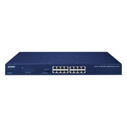 Switch No Administrable Gigabit de 16 Puertos 10/100/1000 Mbps, Con Modo Extendido Para Distancias de Hasta 200 m
