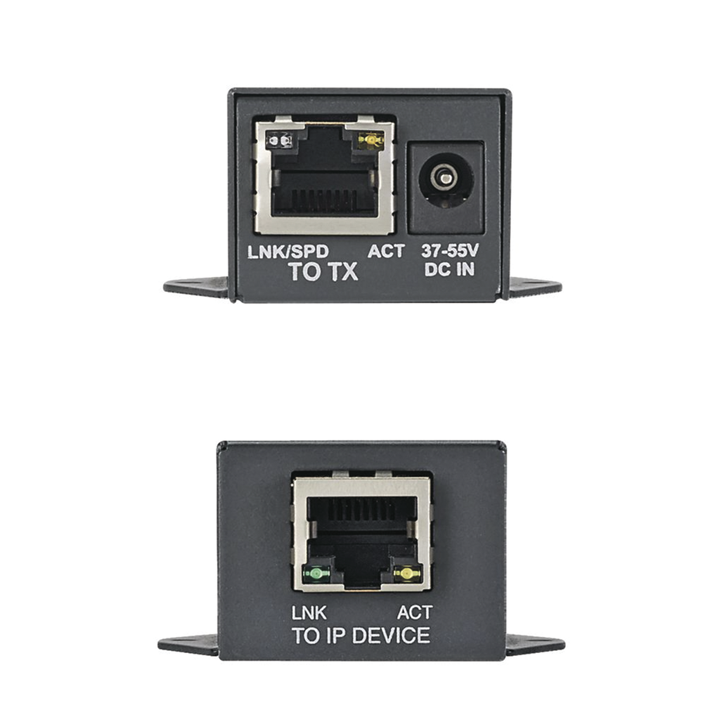 Kit de Extensor PoE/PoE+, Hasta 610 Metros (2000 ft) con Cable Cat5e o Cat6, 10/100Mbps, Incluye Transmisor, Receptor y Fuente de Alimentación