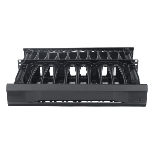 Organizador de Cables Horizontal CableTek, Doble (Frontal y Posterior), Para Rack de 19in, 2 UR