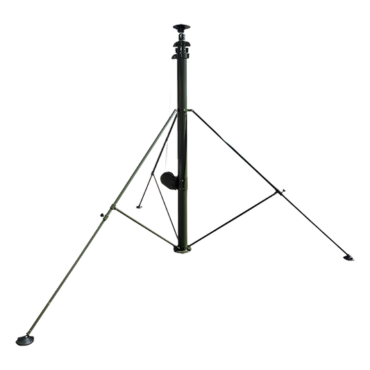 Mástil Telescópico Retraible Manual de 9 metros con Accesorios. Incluye Tripie.